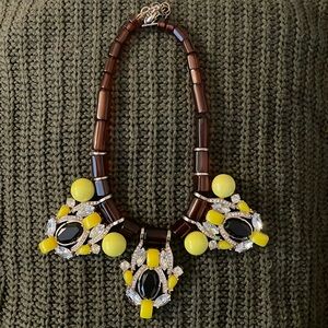 Yellow and Brown Beaded Necklace